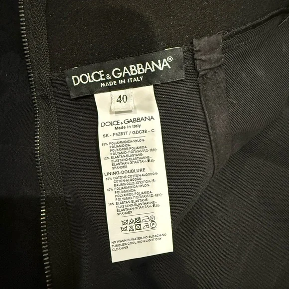 Dolce & Gabbana Black Floral Pencil Skirt - Picture 3 of 3